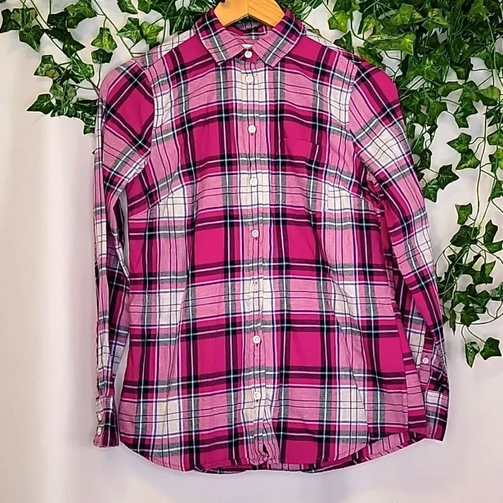 J. Crew. Plaid. Flannel. Button Down. Size XS. EUC